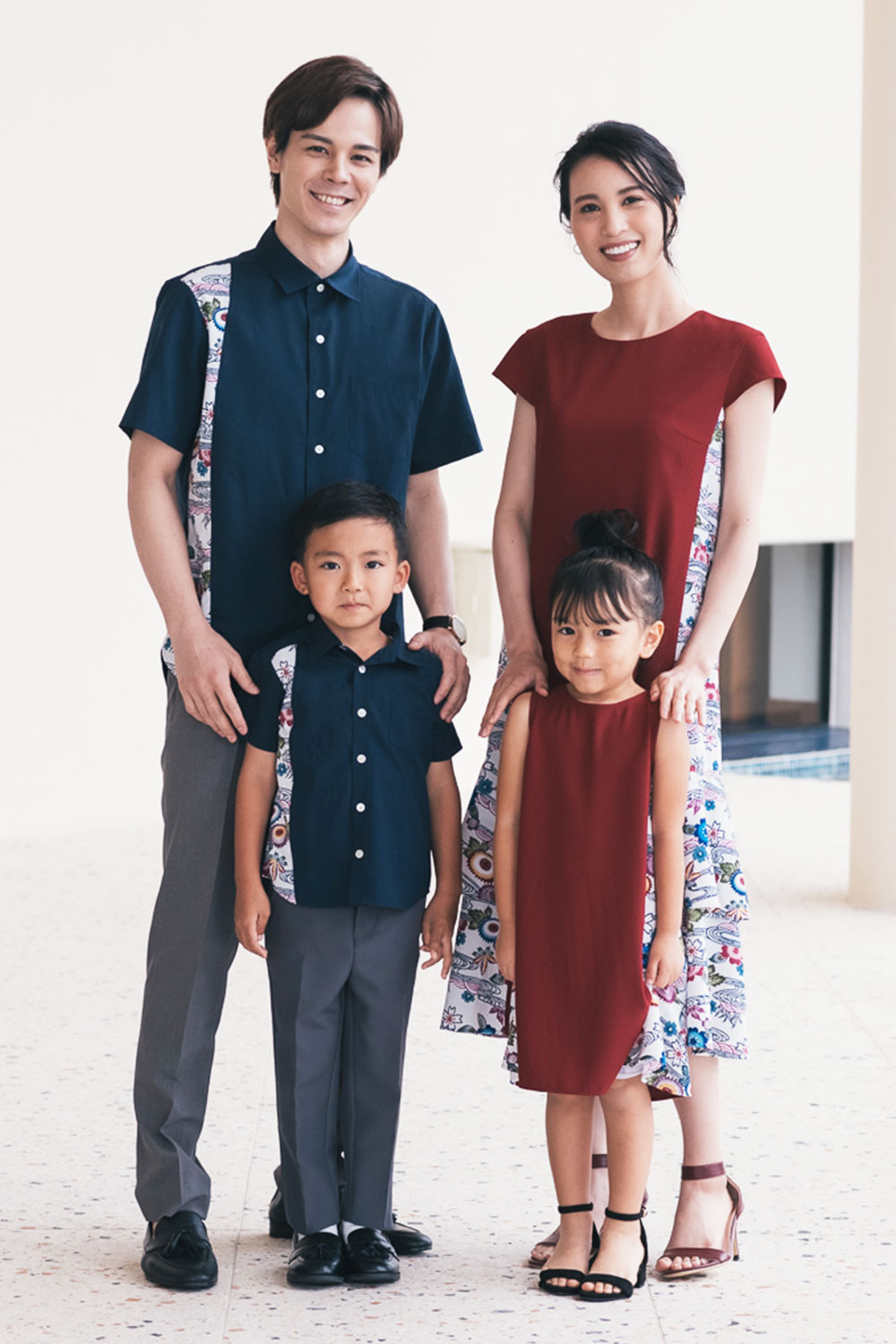 菊桜紅葉と流水模様