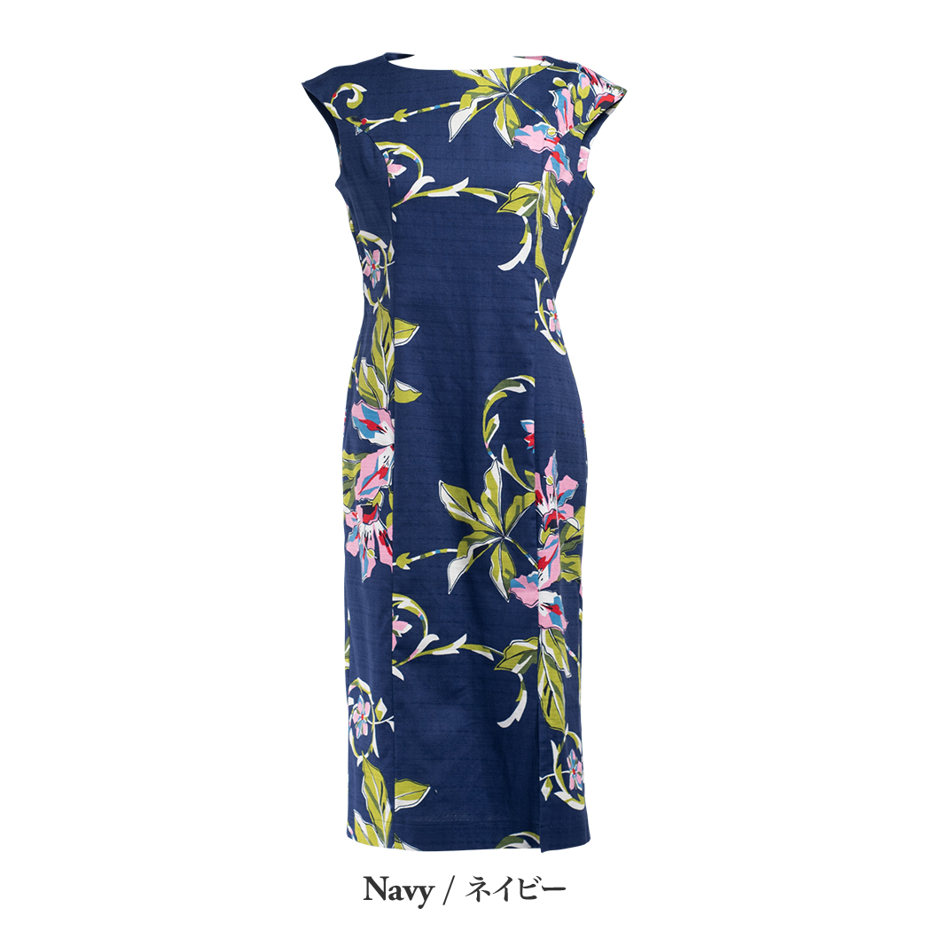 かりゆしウェア（沖縄版アロハシャツ） MAJUN - ポッピングツリー（ワンピース）