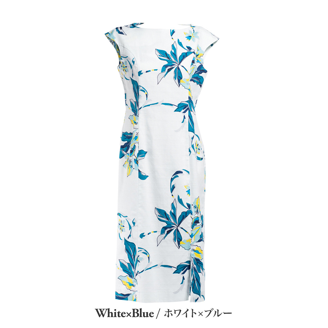 かりゆしウェア（沖縄版アロハシャツ） MAJUN - ポッピングツリー（ワンピース）