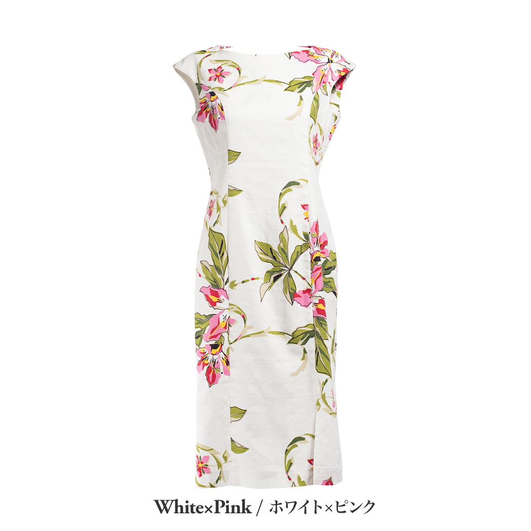 かりゆしウェア（沖縄版アロハシャツ） MAJUN - ポッピングツリー（ワンピース）