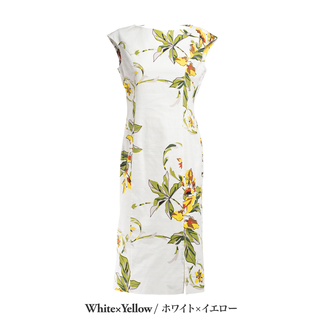 かりゆしウェア（沖縄版アロハシャツ） MAJUN - ポッピングツリー（ワンピース）