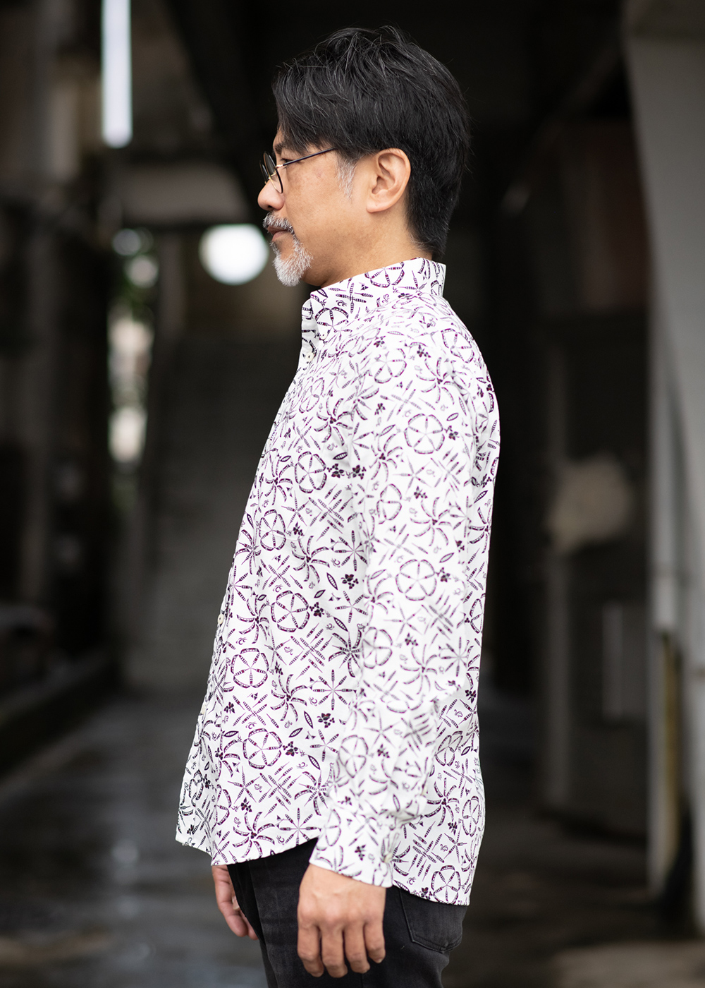 かりゆしウェア（沖縄版アロハシャツ） MAJUN - ミニハーリーL/S