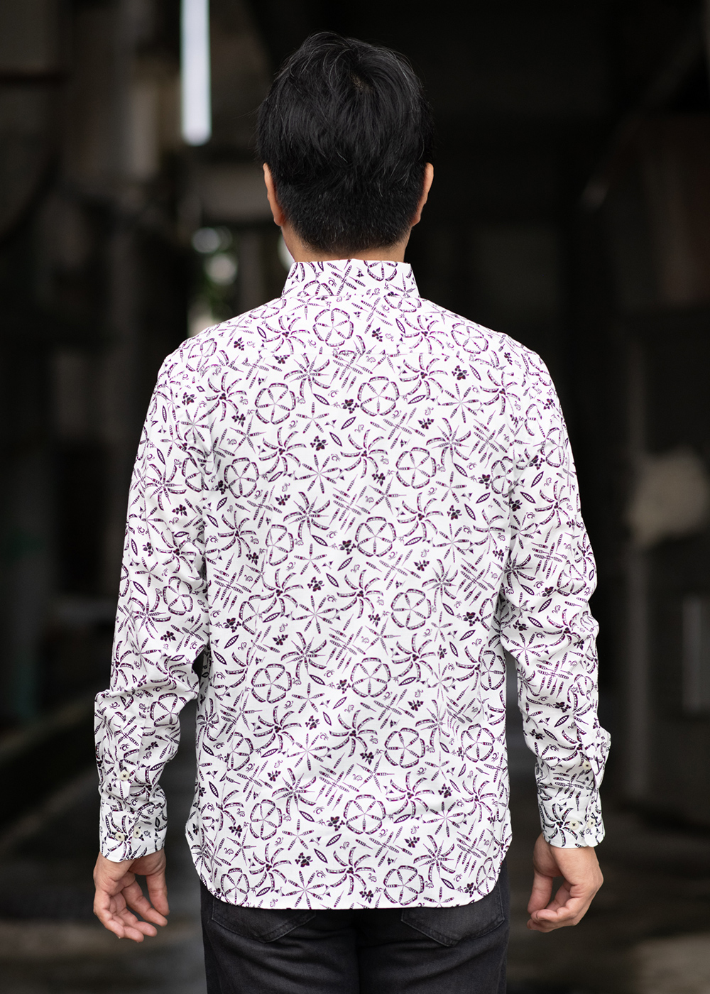 かりゆしウェア（沖縄版アロハシャツ） MAJUN - ミニハーリーL/S