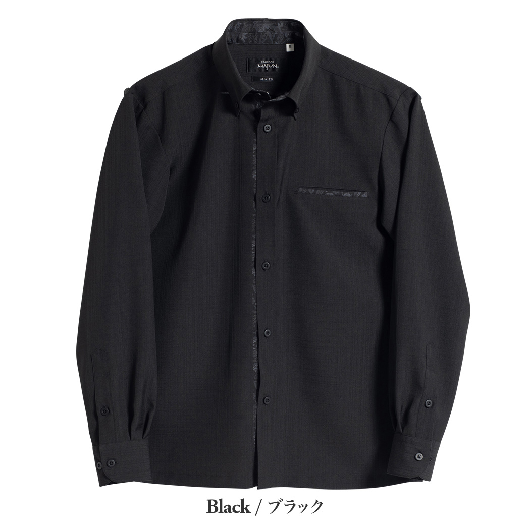 かりゆしウェア（沖縄版アロハシャツ） MAJUN - 燕に牡丹 L/S