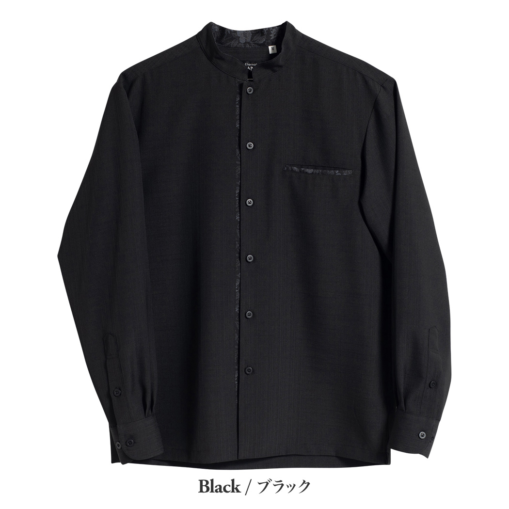 かりゆしウェア（沖縄版アロハシャツ） MAJUN - 燕に牡丹 L/S（マオカラー）