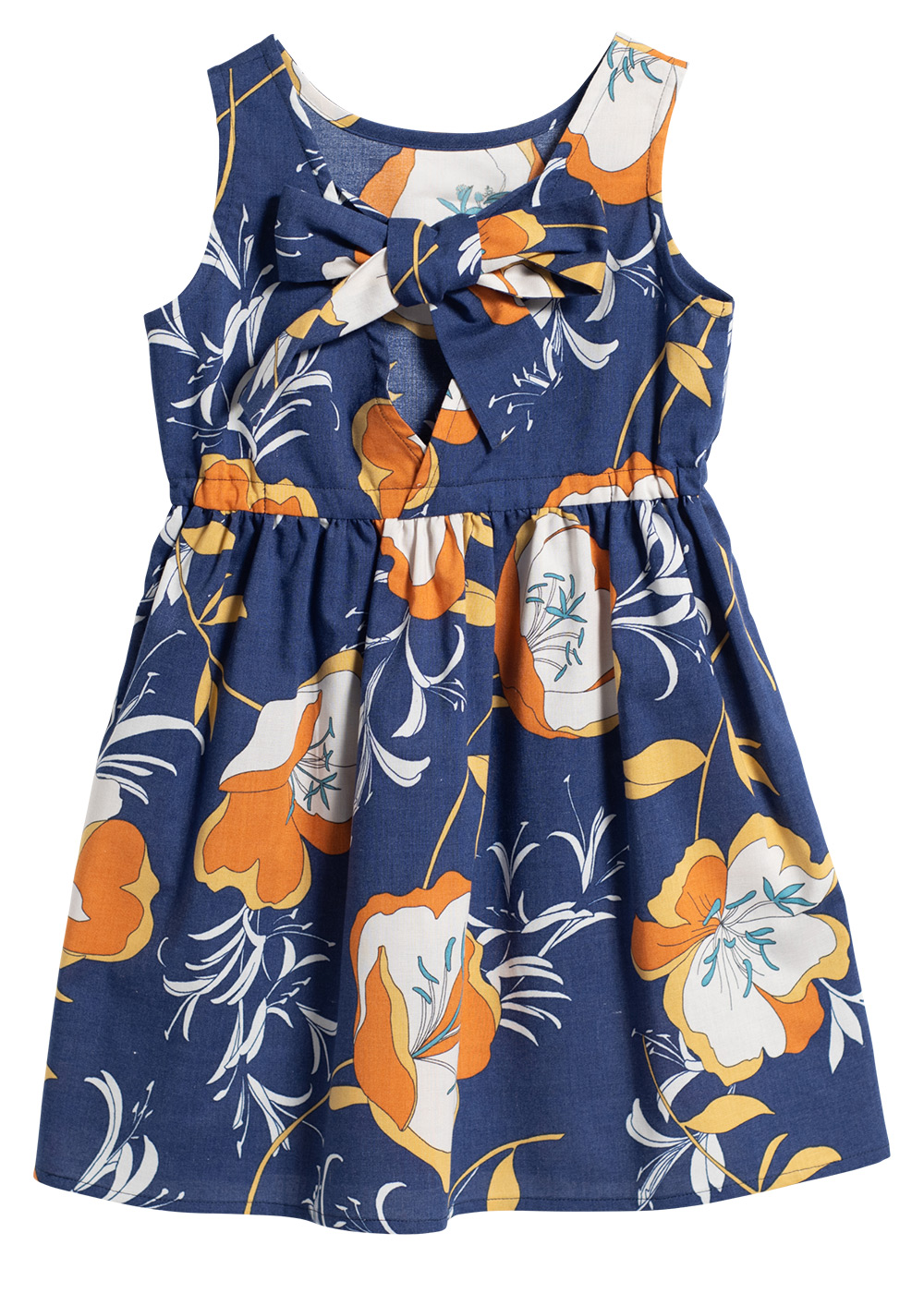 かりゆしウェア（沖縄版アロハシャツ） MAJUN - グラスブレンド（キッズワンピース)
