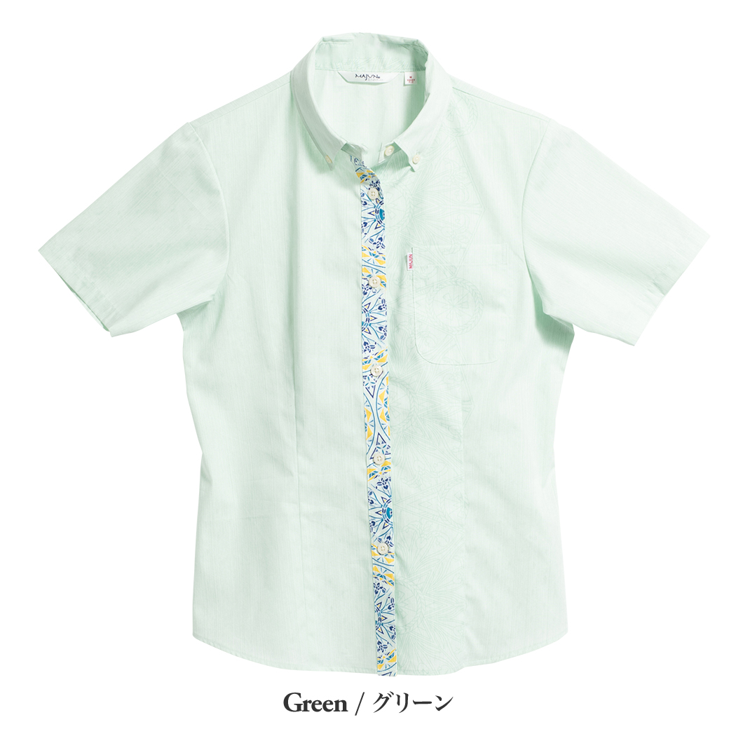 かりゆしウェア（沖縄版アロハシャツ） MAJUN - プリズムアイリス
