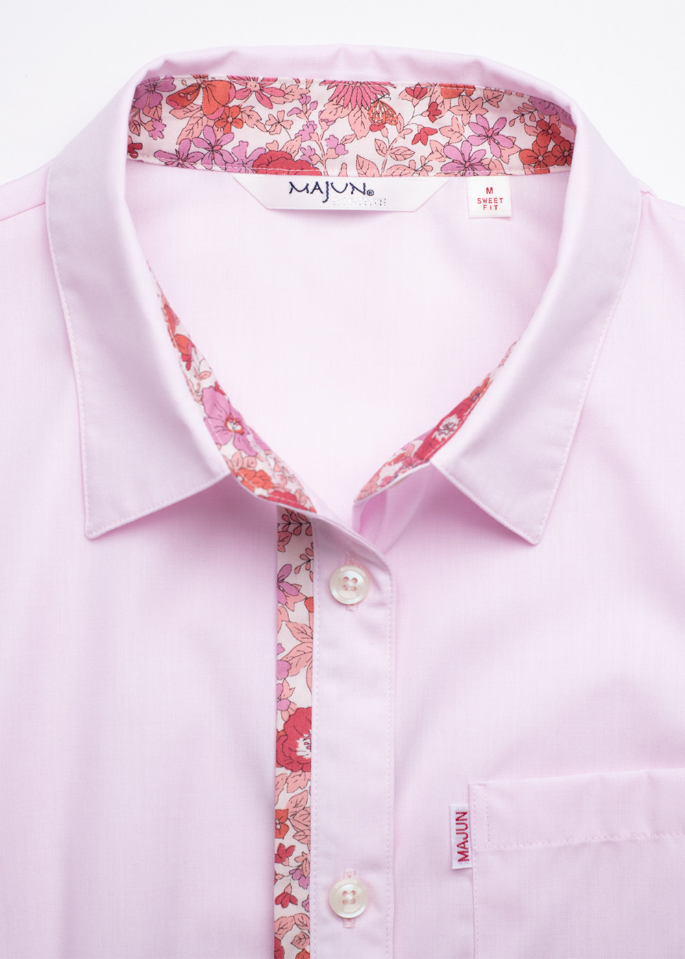 かりゆしウェア（沖縄版アロハシャツ） MAJUN - コレクトフラワービズ（七分袖）