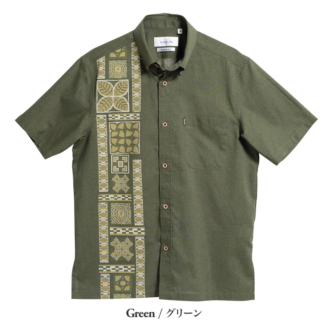 かりゆしウェア（沖縄版アロハシャツ） MAJUN - クロトンガーデン