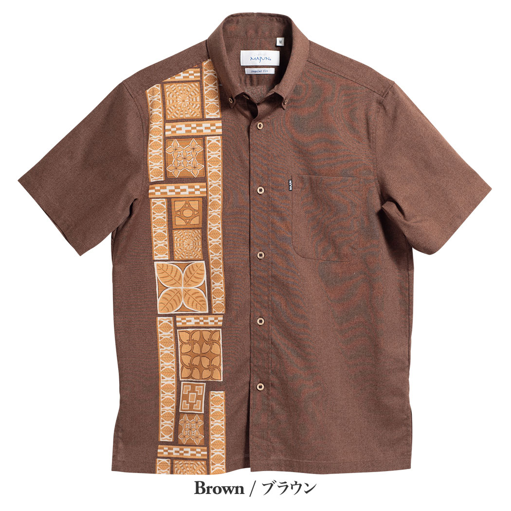 かりゆしウェア（沖縄版アロハシャツ） MAJUN - クロトンガーデン