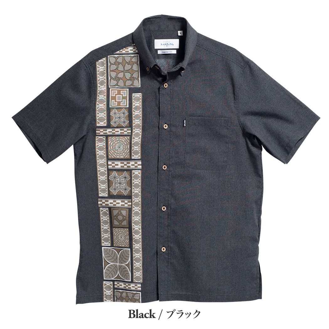 かりゆしウェア（沖縄版アロハシャツ） MAJUN - クロトンガーデン