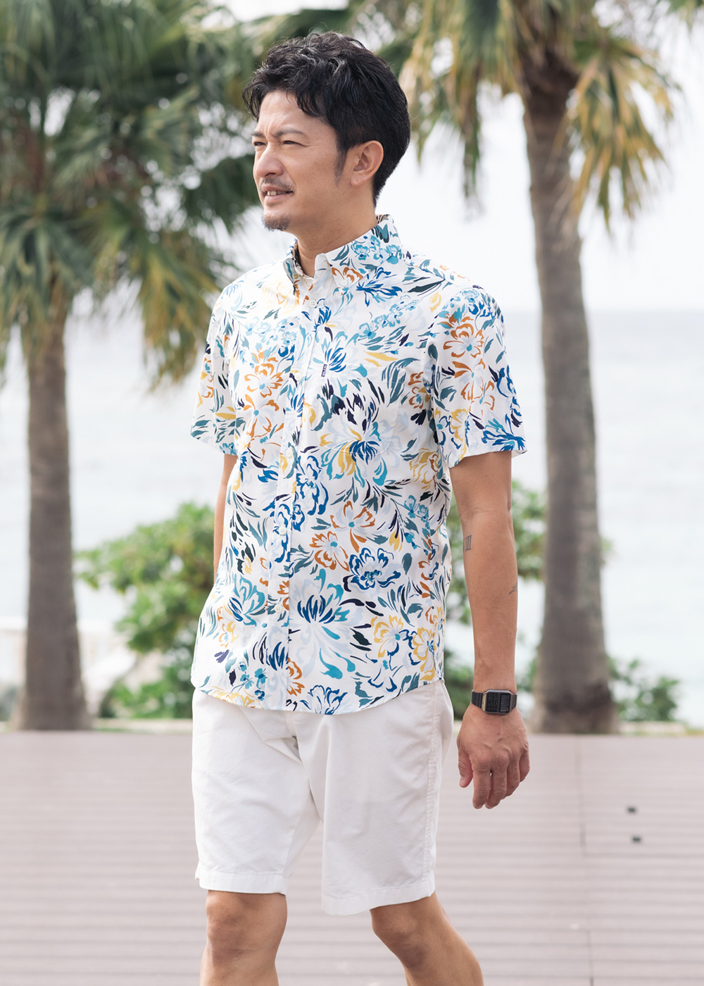 かりゆしウェア（沖縄版アロハシャツ） MAJUN - トロピカリーヌソレイユ