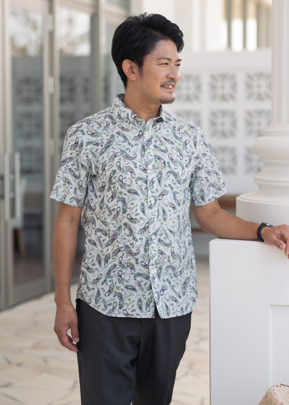 かりゆしウェア（沖縄版アロハシャツ） MAJUN - フィッシュドロップス