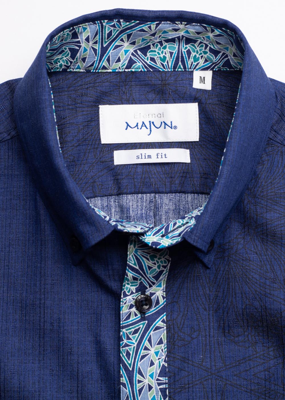 かりゆしウェア（沖縄版アロハシャツ） MAJUN - プリズムアイリス