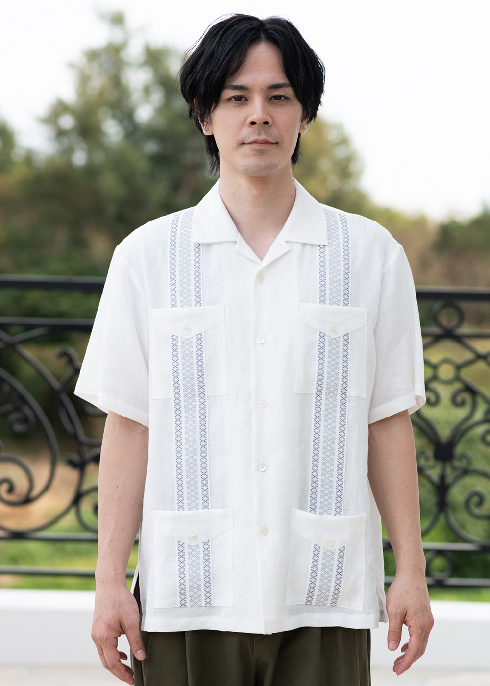 かりゆしウェア（沖縄版アロハシャツ） MAJUN - 知花花織グアジャベーラ