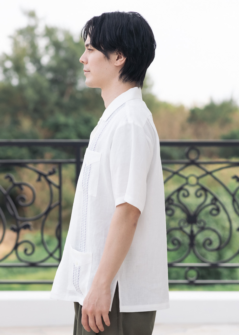 かりゆしウェア（沖縄版アロハシャツ） MAJUN - 知花花織グアジャベーラ