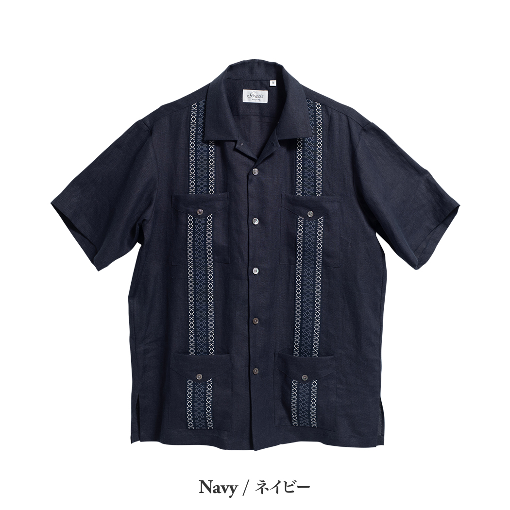 かりゆしウェア（沖縄版アロハシャツ） MAJUN - 知花花織グアジャベーラ