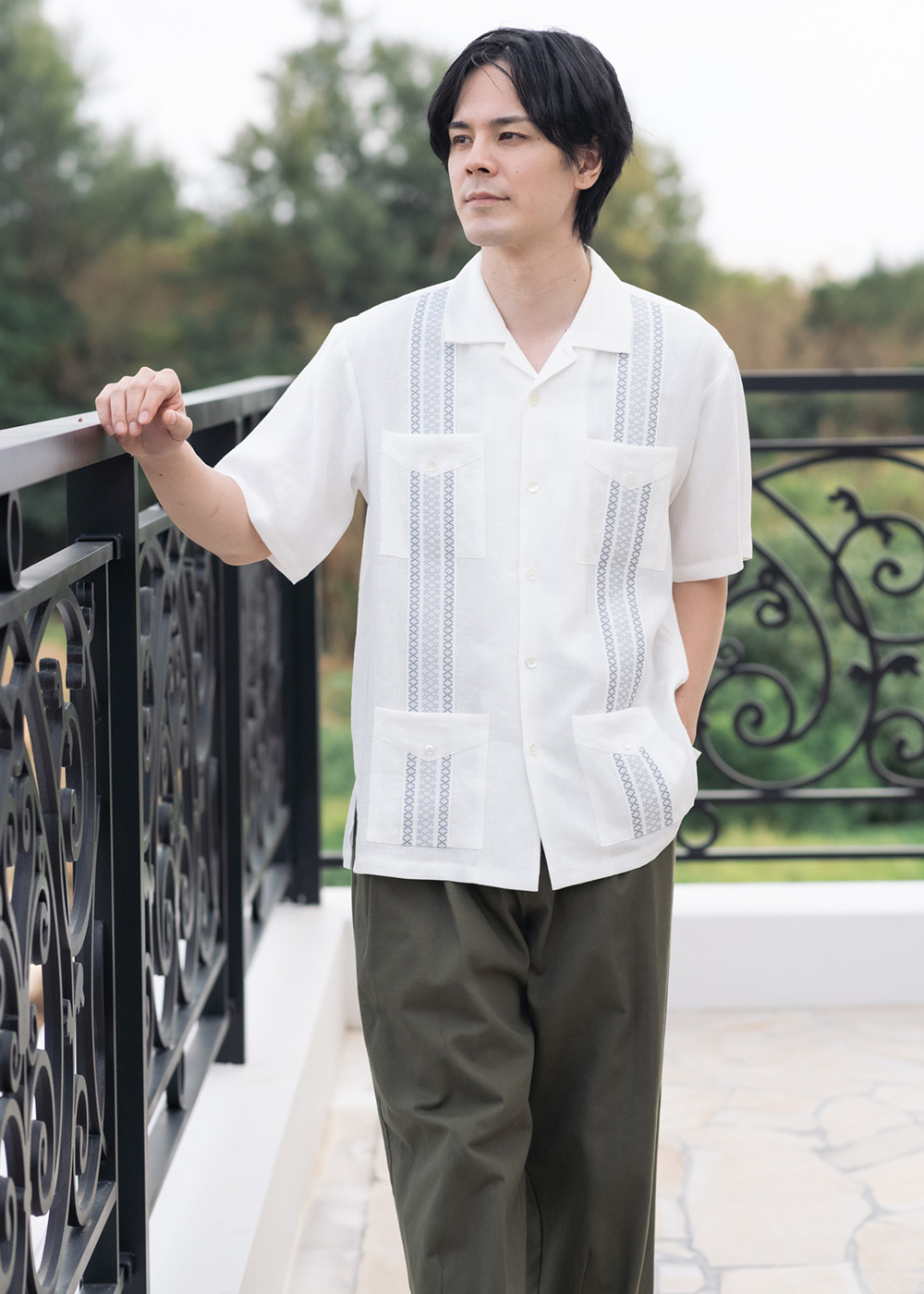 かりゆしウェア（沖縄版アロハシャツ） MAJUN - 知花花織グアジャベーラ