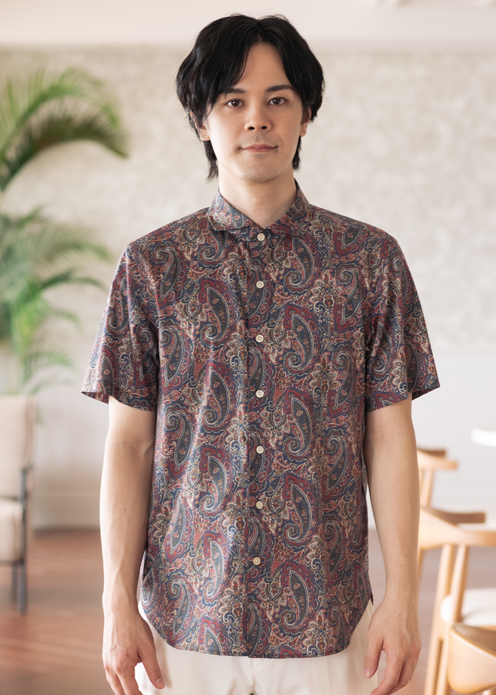 かりゆしウェア（沖縄版アロハシャツ） MAJUN - Deigo Paisley