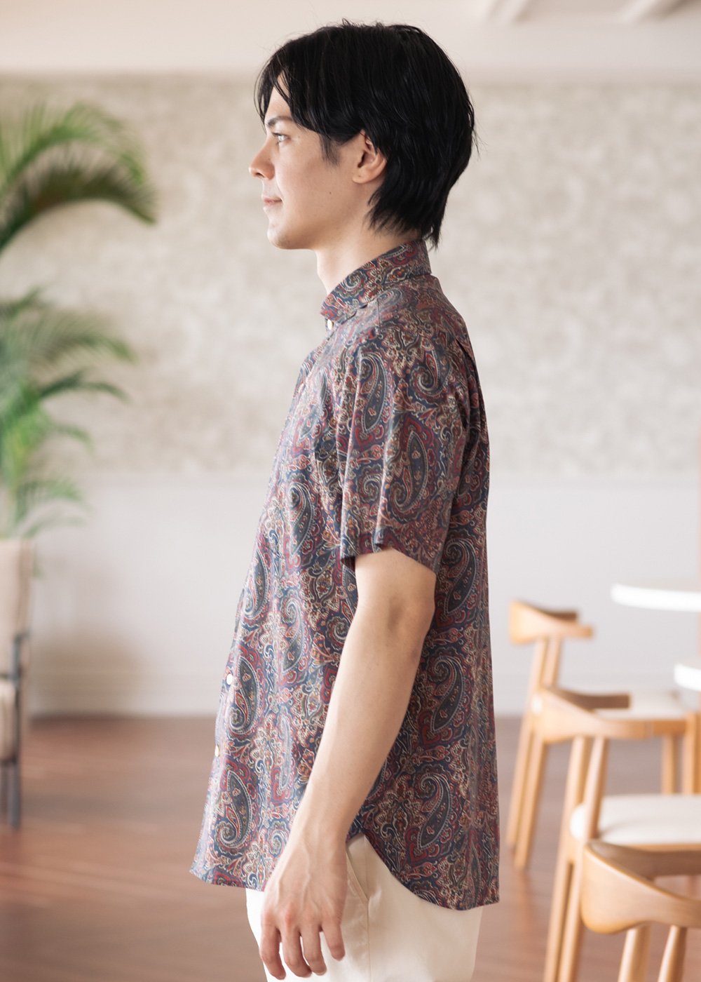 かりゆしウェア（沖縄版アロハシャツ） MAJUN - Deigo Paisley