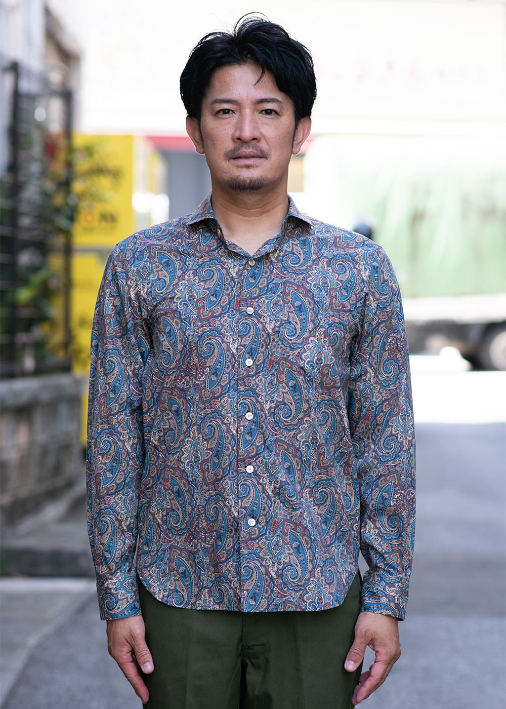 かりゆしウェア（沖縄版アロハシャツ） MAJUN - Deigo Paisley L/S