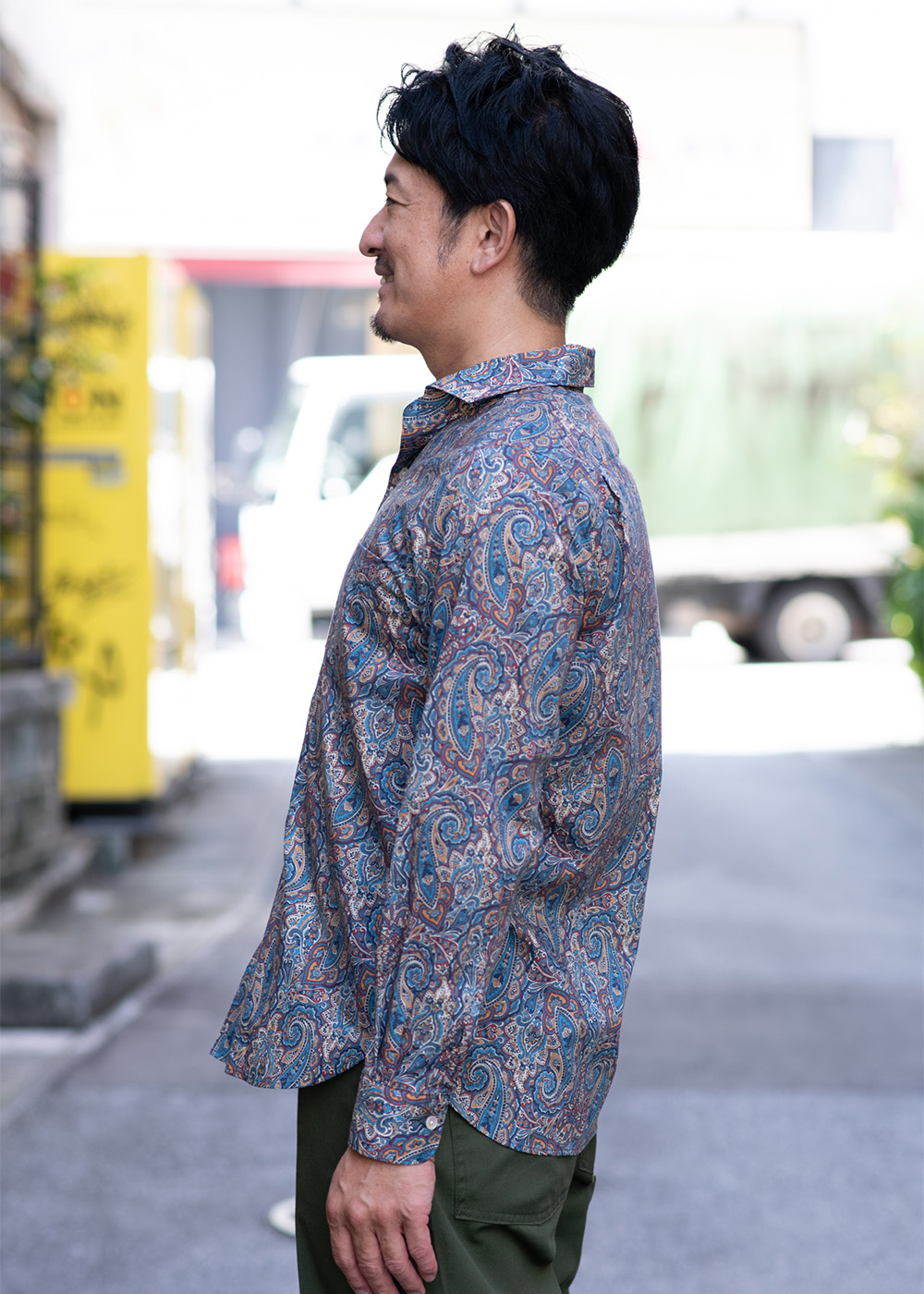 かりゆしウェア（沖縄版アロハシャツ） MAJUN - Deigo Paisley L/S