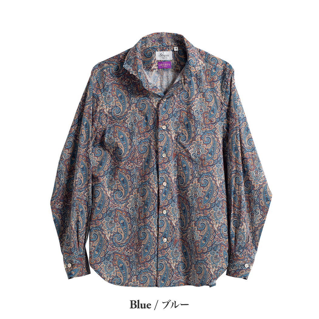 かりゆしウェア（沖縄版アロハシャツ） MAJUN - Deigo Paisley L/S
