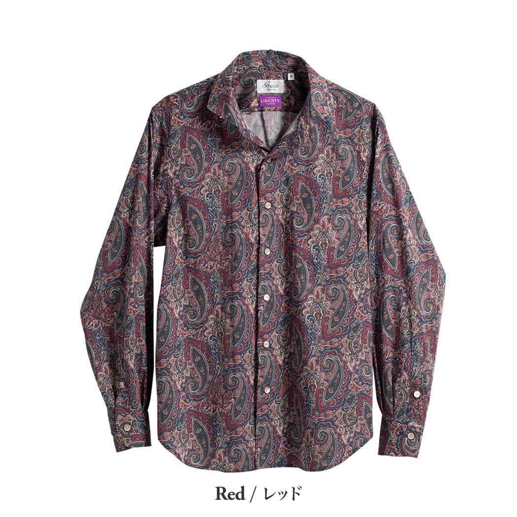 かりゆしウェア（沖縄版アロハシャツ） MAJUN - Deigo Paisley L/S