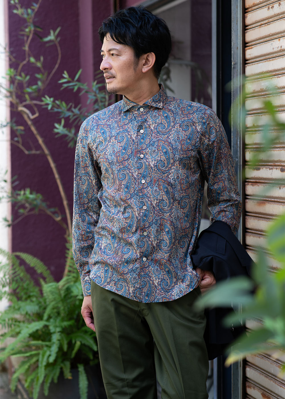 かりゆしウェア（沖縄版アロハシャツ） MAJUN - Deigo Paisley L/S