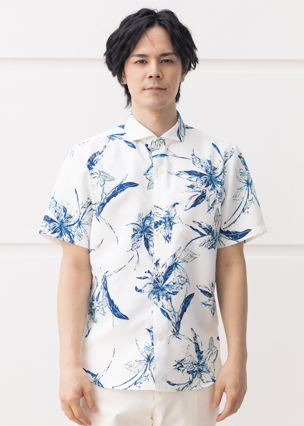 かりゆしウェア（沖縄版アロハシャツ） MAJUN - オルフィリスグリス