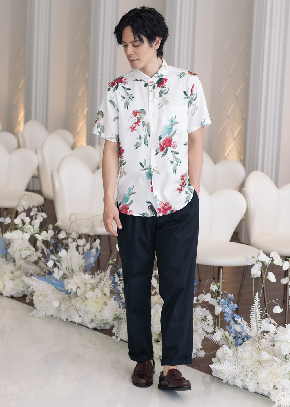 かりゆしウェア（沖縄版アロハシャツ） MAJUN - セレナスユクル