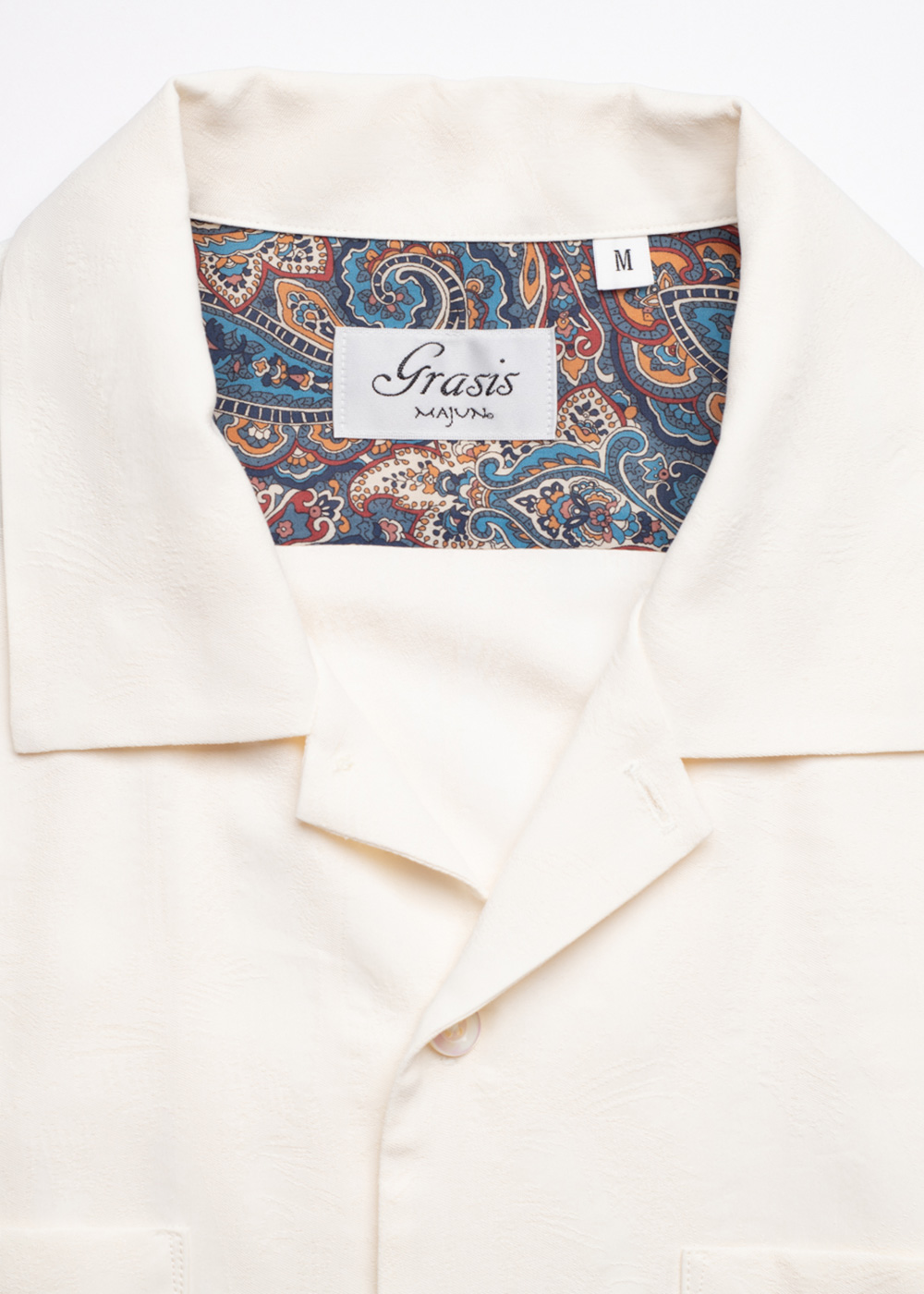 かりゆしウェア（沖縄版アロハシャツ） MAJUN - パームツリージャガード