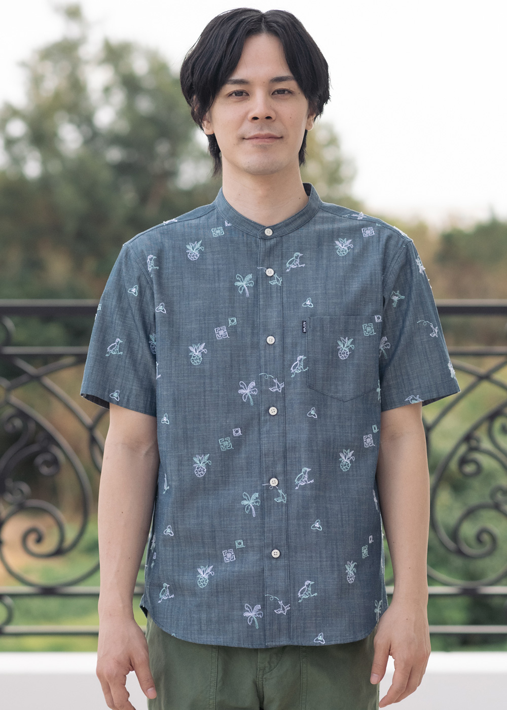 かりゆしウェア（沖縄版アロハシャツ） MAJUN - ネイチャーテライン