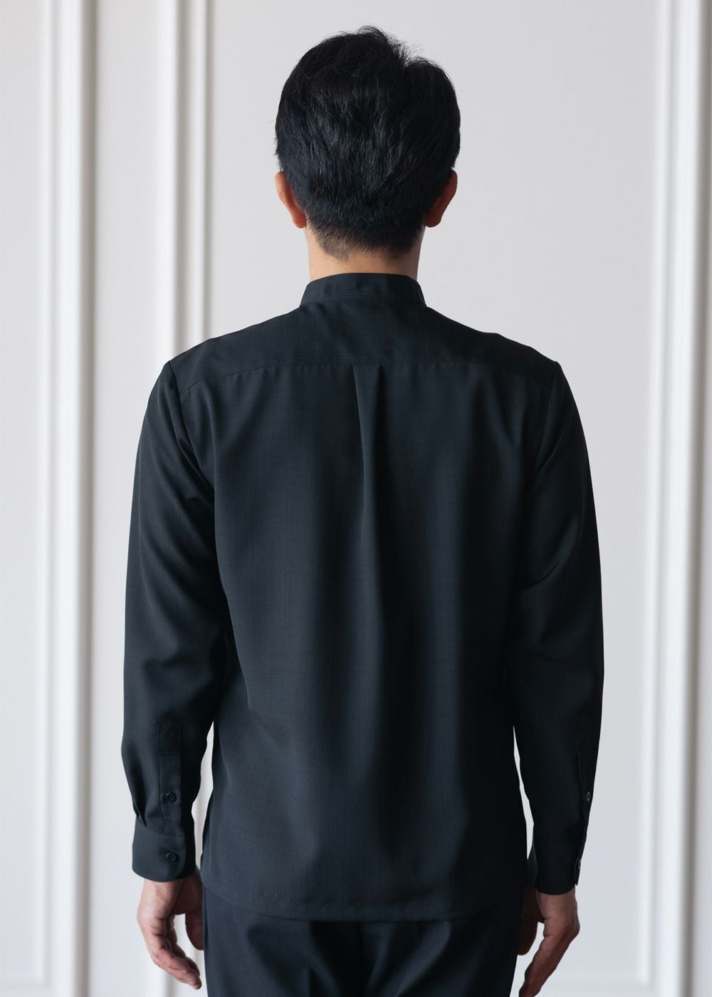 燕に牡丹 L/S（マオカラー） | かりゆしウェア（沖縄版アロハシャツ