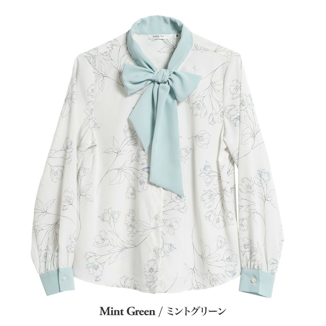 美品　マジュン　MAJUN　エレガンスシャワー　かりゆしウエア　ボウタイ 美品 マジュン MAJUN エレガンスシャワー かりゆしウエア ボウタイ