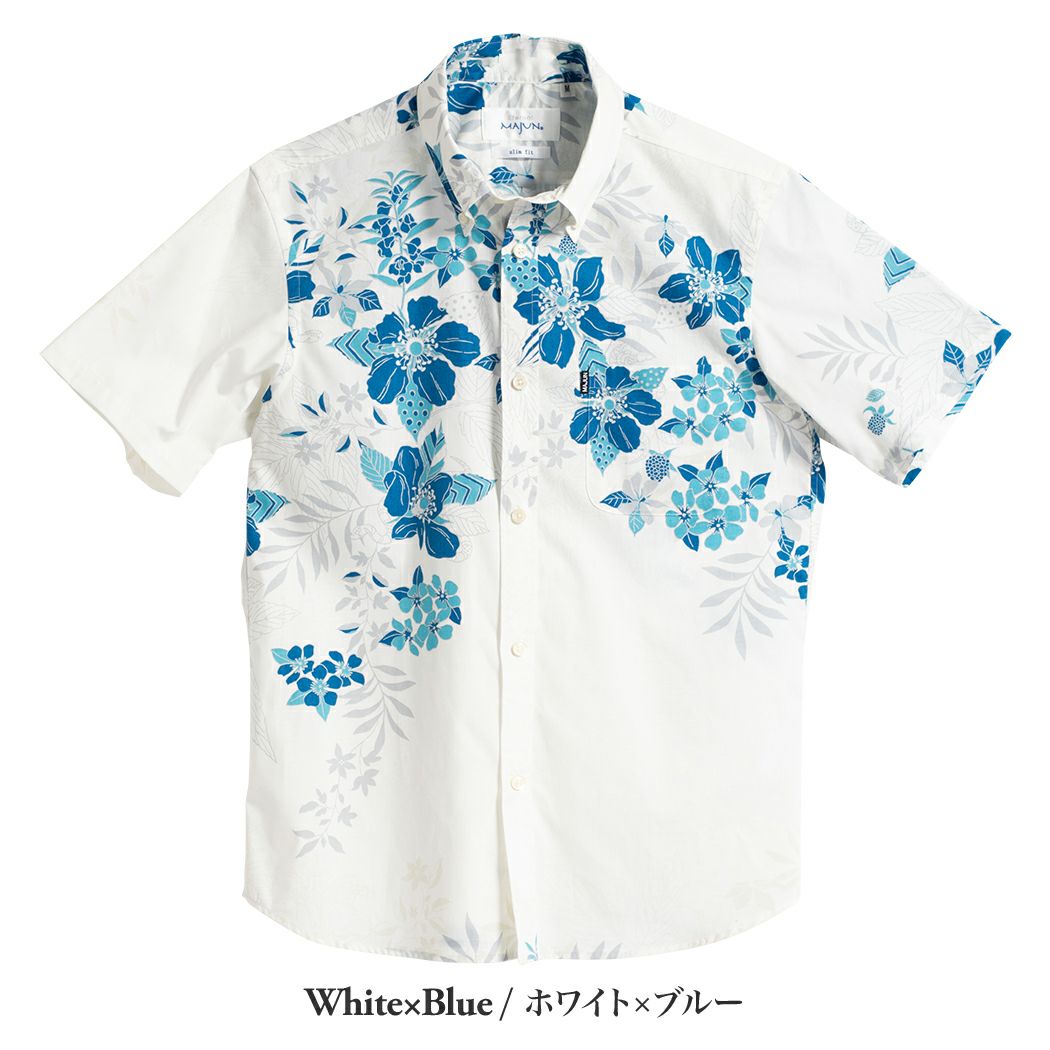新品未使用☆ハウスオブロータス リネン ハシゴ刺繍 シャツ 青 ゆったり サボテン刺繍コットンTシャツ ／洗える | HIROKO BIS (Women