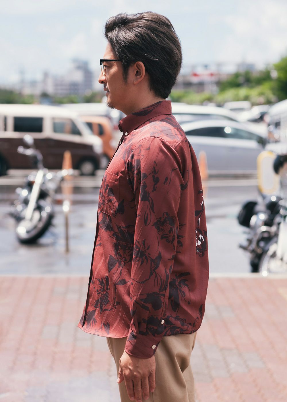 影花L/S | かりゆしウェア（沖縄版アロハシャツ）専門店：MAJUN