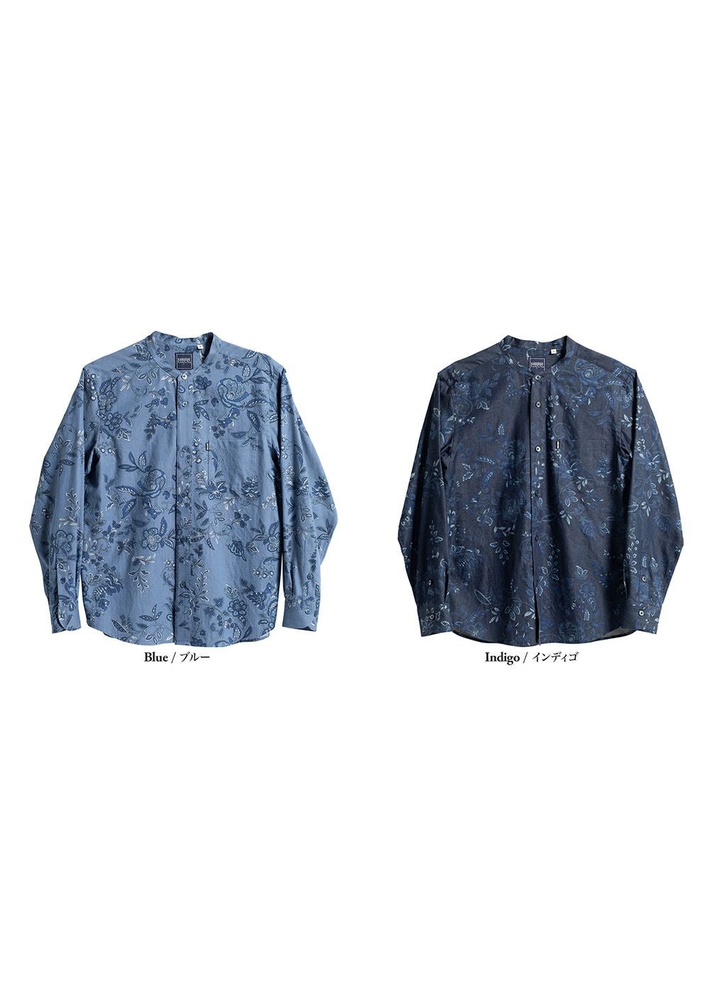 琉球更紗デニムL/S | かりゆしウェア（沖縄版アロハシャツ）専門店