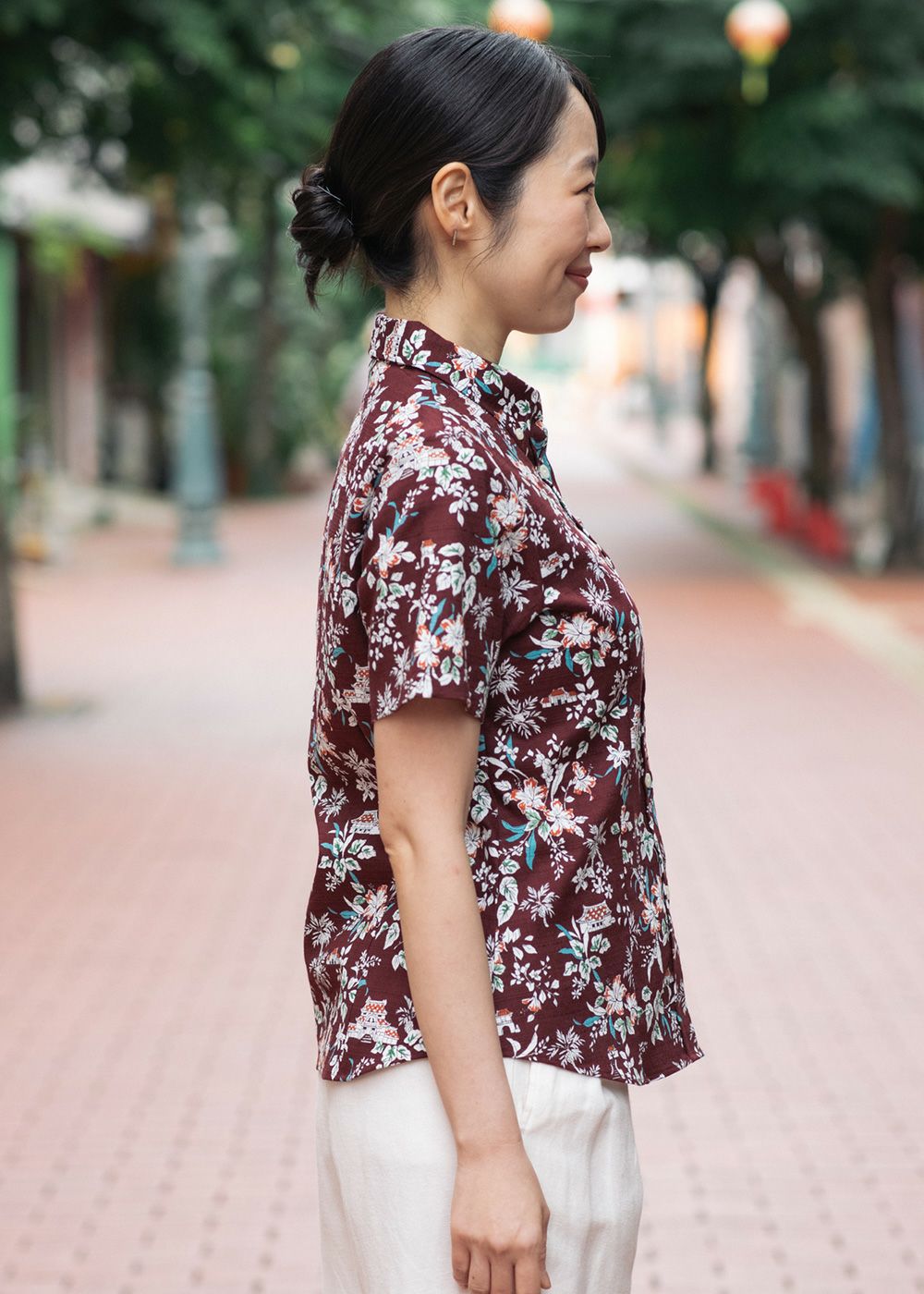 あんじゅママ様ご専用　美品　スローブイエナ　ブラウン　長袖リネンシャツ SLOBE IENA - あんじゅママ様ご専用 美品 スローブイエナ ブラウン