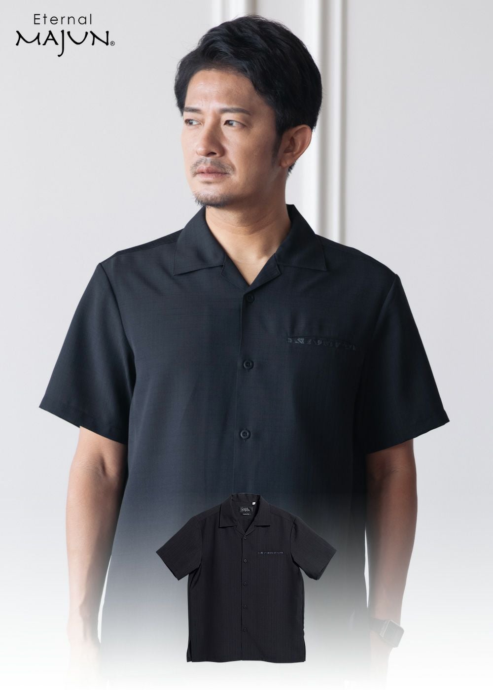 やさしい黒縄 かおくん グッズセット オキナワン・クラシック（開襟） | かりゆしウェア（沖縄版アロハ